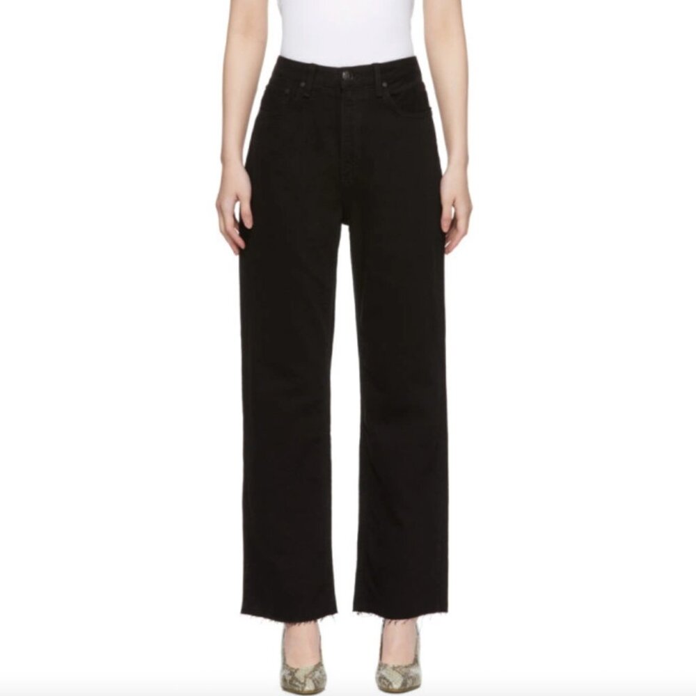 Rag and Bone Ruth Super High Rise Straight Leg Black Size 26